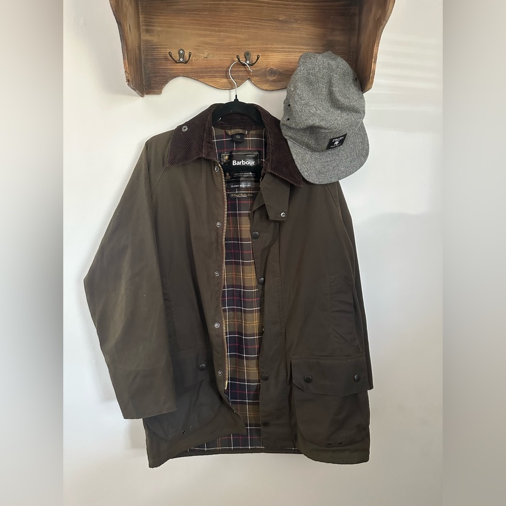 Barbour Olive Green Military Jacket